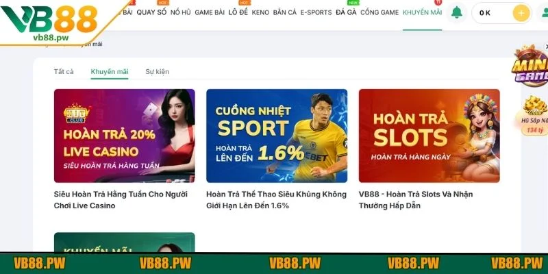 Khuyến mãi hấp dẫn dành cho người dùng sau khi truy cập